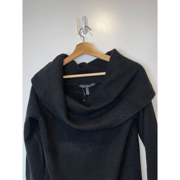 NWT White House Black Market Cowl Neck Tunic Sweater Black Size Medium - Picture 3 of 12